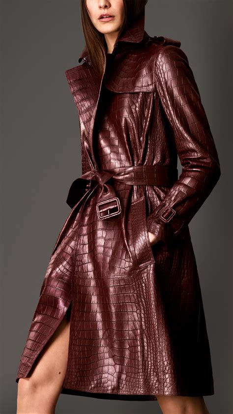 burberry alligator skin trench coat|burberry's trench coat.